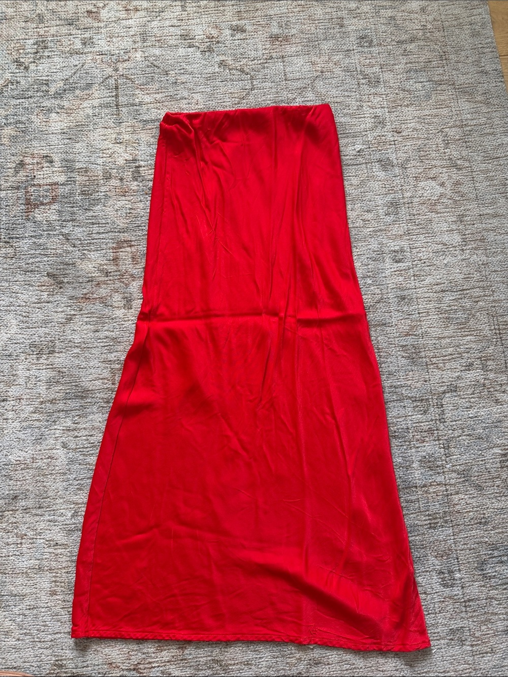 Free People Red Maxi Skirt